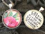 mother's day reversible rose necklace